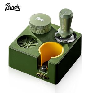 BINCOO Coffee Powder Dispenser Base Coffee Tamper Set Italian Multifunctional Storage Base Powder Press Coffee Utensil Set 51/58MM