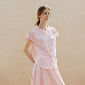 INMAN | 100% Xinjiang Cotton Heavily Embroidered A-line Skirt
