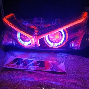 LAMPU PROJIE+ALIS RGB RUNNING AEROX OLD LAMA SEPAKET REFLEKTOR