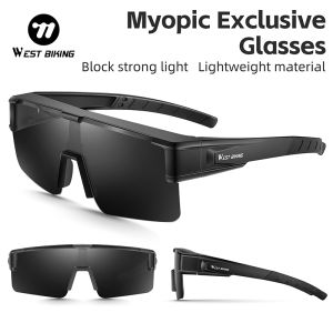 WEST BIKING Cycling Glasses Fit Over Myopic Sunglasses Men Women Sports Glasses HD Lenses Polarized Eyewear Driving Bike Goggles