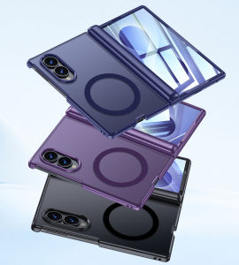 [Compatible with Magsafe] Magnetic for Samsung Z Fold 8 Ultra Case with Screen ProtectorHinge Protection Translucent Matte Hard Shockproof Case for Galaxy Z Fold 8Z Fold 7