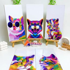 HIASAN DINDING KUCING AESTHETIC VECTOR (15X30CM) WALL DECOR PAJANGAN DINDING BUNGA POSTER KAYU RUANGAN DEKORASI KAMAR PAJANGAN TEMBOK
