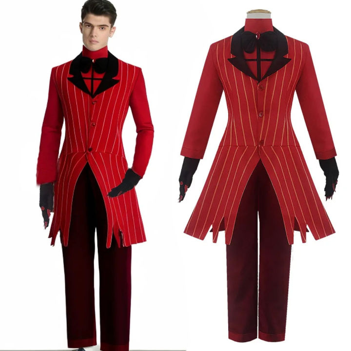 Anime Hotel Hazbin Alastor Cosplay Costume Red Jacket Alastor Cos ...