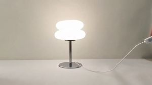 Bedroom Table Lamp 3 Color LED Retro Bedside Lamp Shade Brightness Dimmable Decorative Cloud Lamp Warm Light