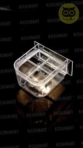 Kicau Mart Cepuk Cangkir Gelas Wadah Makanan Pakan Burung Akrilik Kotak Pox Ram Elite Song Untuk Biji Millet Milet Lovebird Kenari Dll CFRAMES