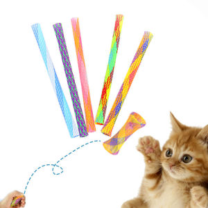Bouncy Stretchable Feather Cat Teaser Pet Toy 5pc