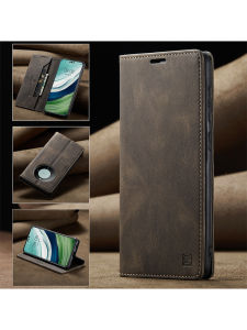 Huawei Mate60 pro Flip Cover Style Leather Case Full Protection Anti-Fall Business Retro Card Holder Stand for Men And Women 5G Trendy Protective Cover