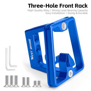 West Biking | WEST BIKING Three-Hole Front Rack High-Quality Alloy Strong Load-Bearing Capacity Bike Front Rack Sturdy CNC Machining Bike Rack