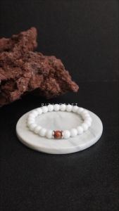 Gelang Kesehatan Batu Akik Giok Putih ASLI Alam Original Natural untuk Pria & Wanita