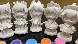 Tô tượng thạch cao hot trend - Set 8 tượng thiên thần kèm màu tô xinh xắn .size 9cm.