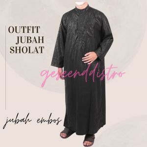 Jubah Pria Gamis Embos: Bahan Tebal & Desain Terbaru