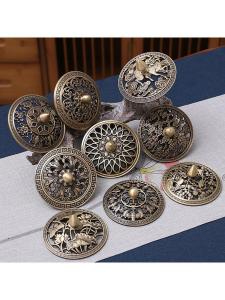 Bronze Alloy Incense Burner Cover Chinese Style Dragon And Phoenix Design Home Use Copper Incense Burner with Lid Accessories