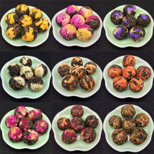 Yunnan Fengqing Yunnan Black Tea Handmade Dragon Beads Scented Tea Osmanthus Jasmine Rose Honey Fragrance Red Silk Ball 11 Flavors Mixed