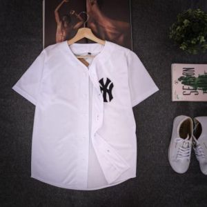 Jersey Baseball Ny Putih polos pria wanita/ baju jersey baseball