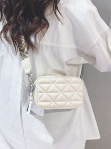 Elegant Womens Crossbody Bag Simple Fashion Summer New Style 2025 Wide Strap Single Shoulder Bag Versatile Small Square Bag