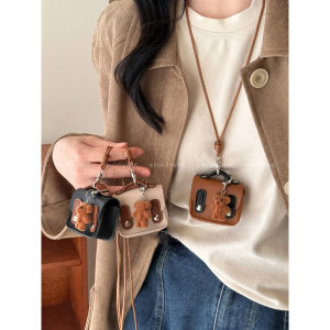 Leather Bear Pendant Necklace Womens Long Sweater Chain Unique Accessory Korean Style Fashion Jewelry Online Exclusive