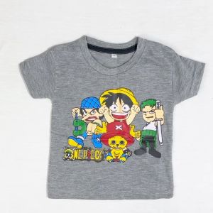 Baju Kaos Setelan Distro Anak Laki-laki Karakter Anime One Piece Keren Import Umur 1 - 10 Tahun