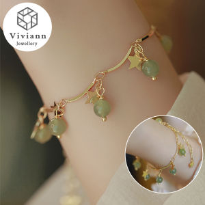 Viviann Original Starry Hetian Jade Bracelet Tassel Premium Summer Fashion Jewelry Korea New Fashion Star Pendant Bracelet Woman Simple Vintage Bracelet Luxury Original Jewelry Accessories