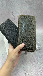 Rush Rider Long Clutch Wallet Zip Full Grain Cow Leather Purse