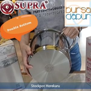 Supra Panci Stainless Horekaru Pot 12 qt (113 liter) / Dandang Alas Tebal