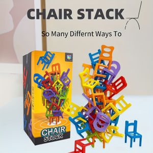24-42pc childrens puzzle folding chair toy parent-child interactive game for kids chair stack party game juego social games