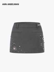 ANN ANDELMAN | Studded Suit Short Skirt Gray