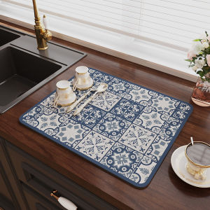 WANYOUYINLI | Silica Mud Absorbent Mat for Kitchen Drying Dishes and Cups