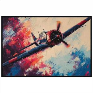Tranh máy bay phong cách hiện đại.Tranh treo tườngdán tường phòng bé trai.CGI-1394
