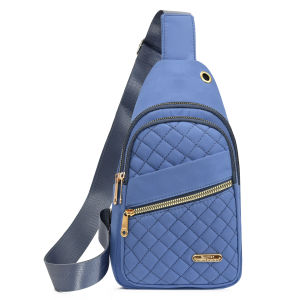 New Large Capacity Crossbody Chest Bag Korean Style Womens Fashionable Embroidered Sporty Casual Slanting Bag for Daily Use