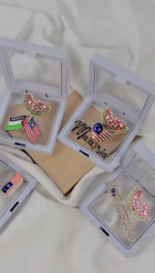 Livas Brooch Cute Watermelon 🍉 Set Combo Rhinestone Tembikai  Kerongsang Pin Tudung Solidariti Lapel Pin  Free Box