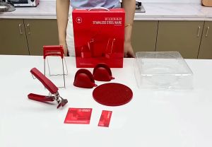 Dụng Cụ Kẹp Gắp Đồ Nóng Nhà Bếp Kẹp Đĩa Gắp Chén Hấp Găng Tay Nhấc Nồi Lót Đáy Nồi Silicon Thép Không Rỉ