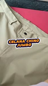 Celana Chinos Panjang Super Jumbo Pria Bahan Melar