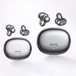 Sanag | Clip-on Open-ear Bone Conduction Bluetooth Earphones