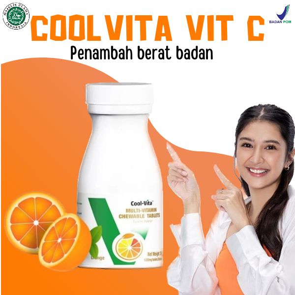 READY STOK!!CoolVita MultiVitamin Chewable (Kunyah) Suplemen Makanan Rasa Orange isi 30 Tablets