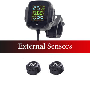 Motorcycle TPMS Fast Charging Type Temperature Tire Pressure Display Motorcycle Tire Pressure Buzzer Alarm Monitoring System