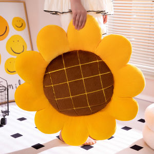 GDzaccly | Artificial Natural Flower Sunflower Plush Doll Pillow Yellow Lifelike Flower Plush Pillow Super Soft Birthday Gift For Girls