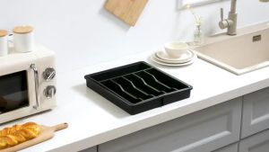 Expandable Cutlery Organizer Tray Spoon Fork Knife Compartment Storage Box Organizer Utensil Cutlery Tray Tableware Organizer for Cabinet Drawer