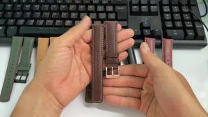 Dây đồng hồ da bò cao cấp 20mm và 22mm nhập khẩu kèm chốt thông minhdây mềm đường chỉ may chắc chắnđều đẹp