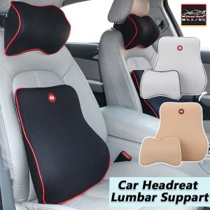 Car Neck Pillow 3D Memory Foam Seat Headrest Pad Car Back Cushion Head Relief Travel Neck Support Backrest Adjustable Protector Auto Accessories
