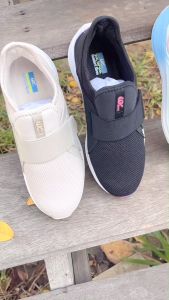 IQ SPORT รองเท้าผ้าใบผู้หญิงเพื่อสุขภาพมีเทปแปะรัดหน้าเท้า (Slip-On) รหัสDD6-KI2229L