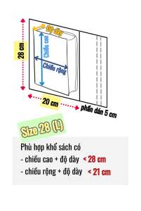 Túi bọc sách nhám mờ matte nhiều kích thước