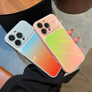 Luxury Cool Gradient Large Window Phone Case For iPhone 17 Air 16 15 14 Plus 13 12 11 Pro Max Shockproof & Drop Resistan Cover