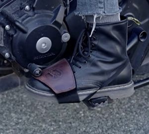 ROCKBROS Motorcycle Shoes Protective Gear Anti-slip Adjustable Leather Shift Shoe Pad for Riding Motorcycle Accessories