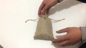 Burlap Drawstring Pouch Plain Linen Gift Bag Jute Storage Organizer Pouch String Bag Dust Stringbag