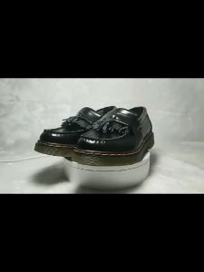 Size 41-45 Mens Retro School Student Leather Shoes Casual Loafers Black Business Formal Shoes