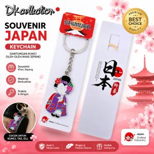 Gantungan Kunci Geisha Jepang Souvenir Japan Keyring | Material Berkualitas Praktis & Ringan | Kemasan Khas Jepang Cocok Untuk Kunci Tas DLL | Soul Souvenir Japan | Japan Endless Discovery