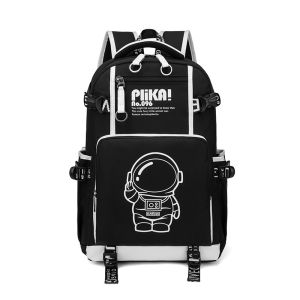 Childrens  Cartoon  Astronaut Backpack New Luminous Schoolbag Large Capacity Waterproof  Primary Schoolbag For Boys