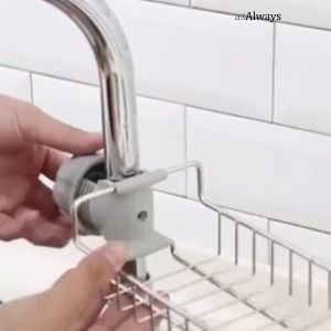 Faucet Rack Stainless Steel Adjustable Height Flexible and Rotatable Small Sink Drain Rack Suitable for Soap sponges