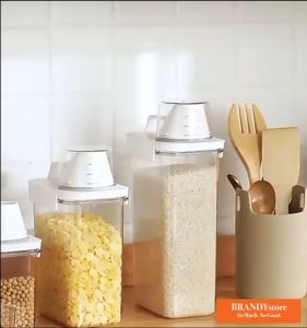 BRANDY Botol Laundry Detergent Cereal Dry Food dengan Cup