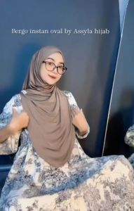 Hijab Instan Malay Jisoo Non pet / Hijab Non Pet Syari Kerudung Malay Oval Jersey Size L by Assyla Hijab Terbaru